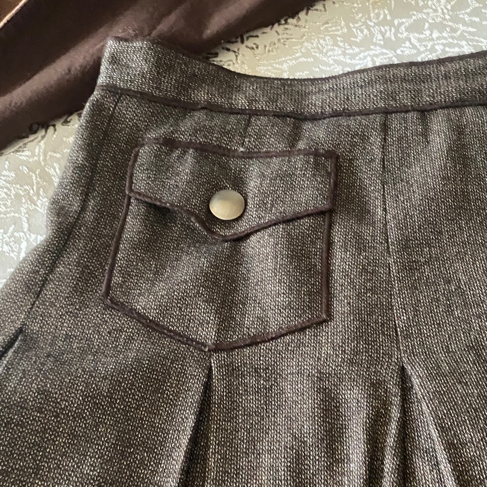 Worth Brown Midi Skirt